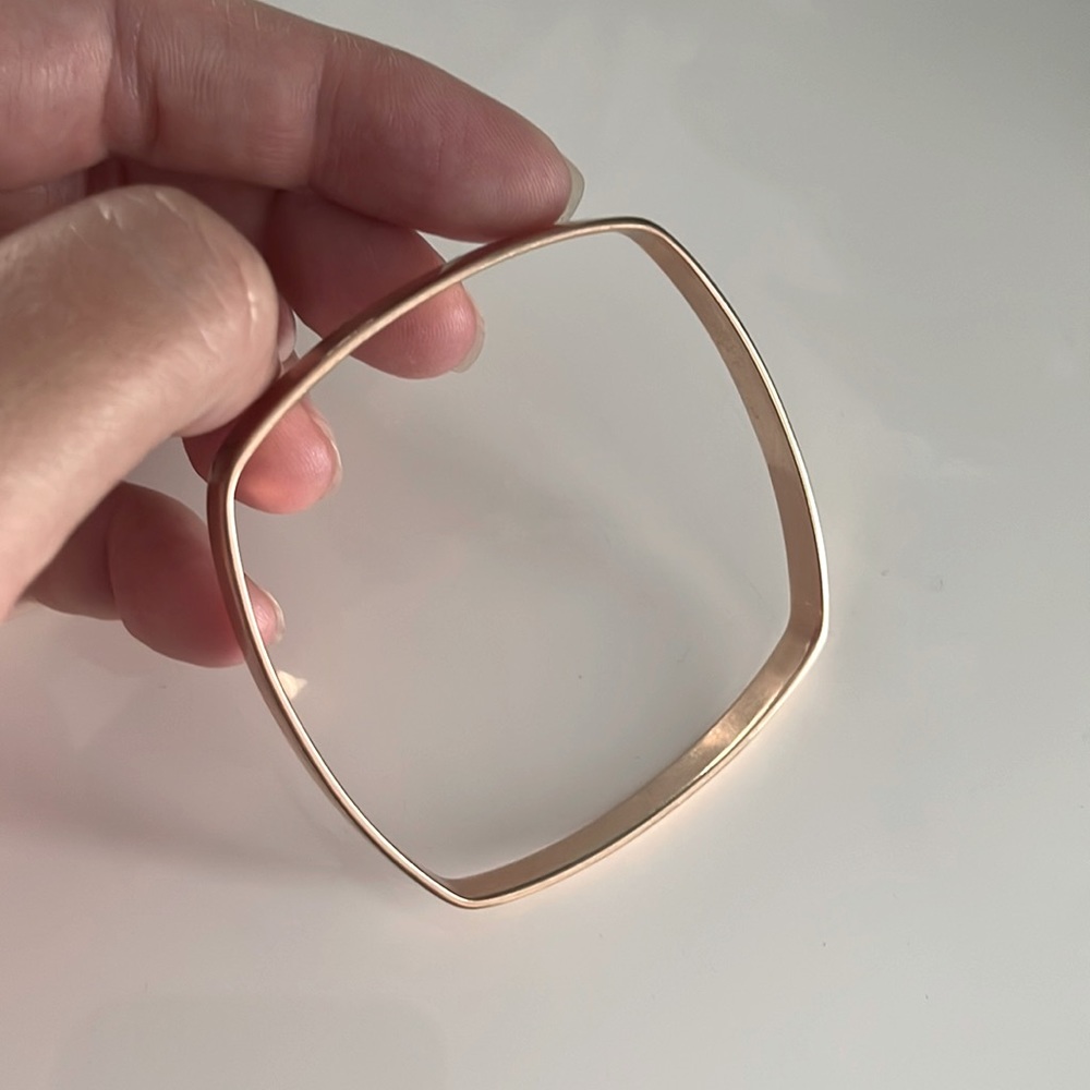 Rose Gold Tone Square Bangle